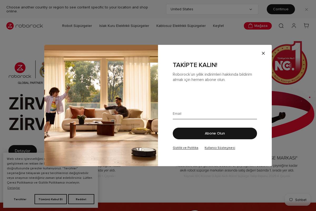 tr.roborock.com homepage screenshot