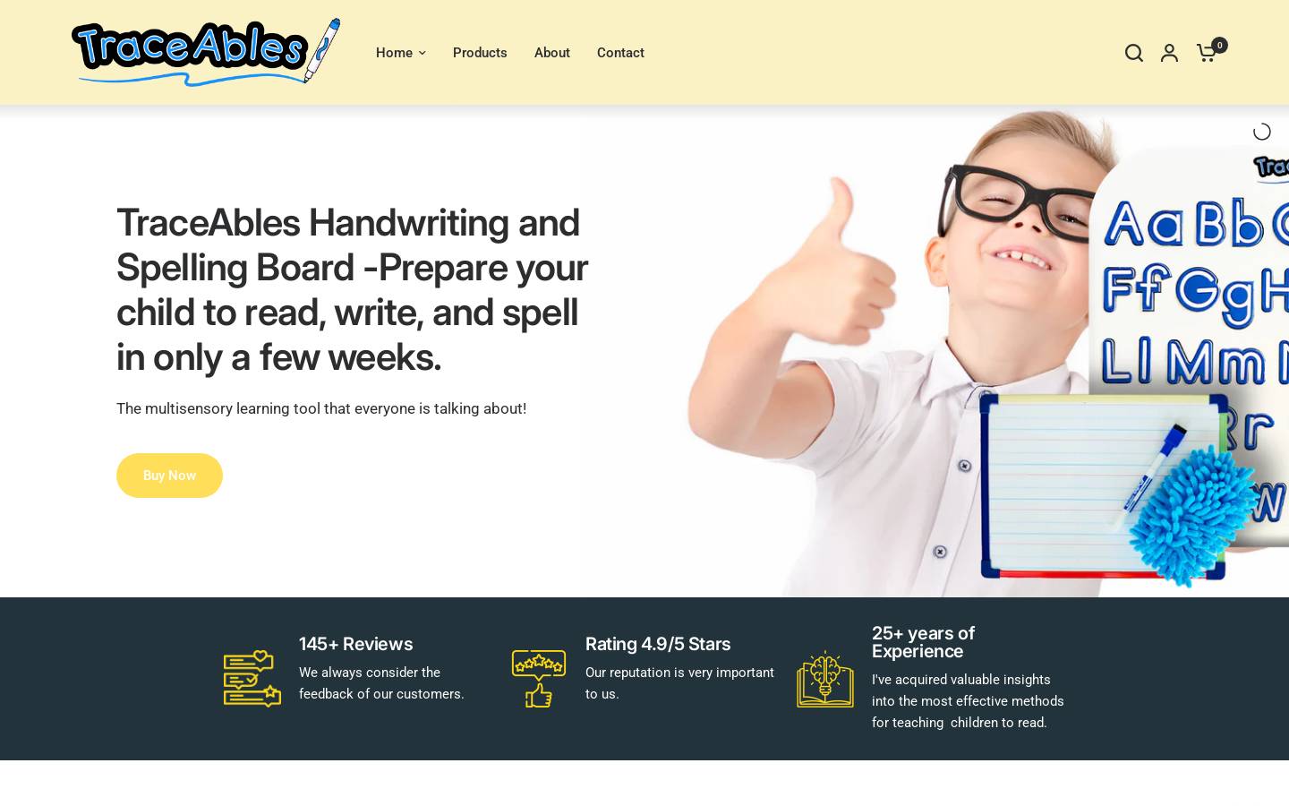 trace-ables.com homepage screenshot