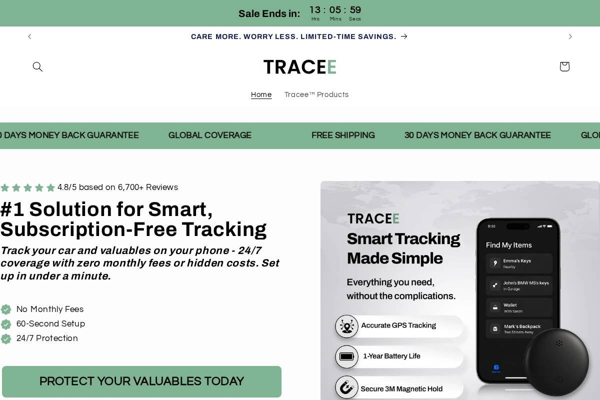 traceetech.com homepage screenshot