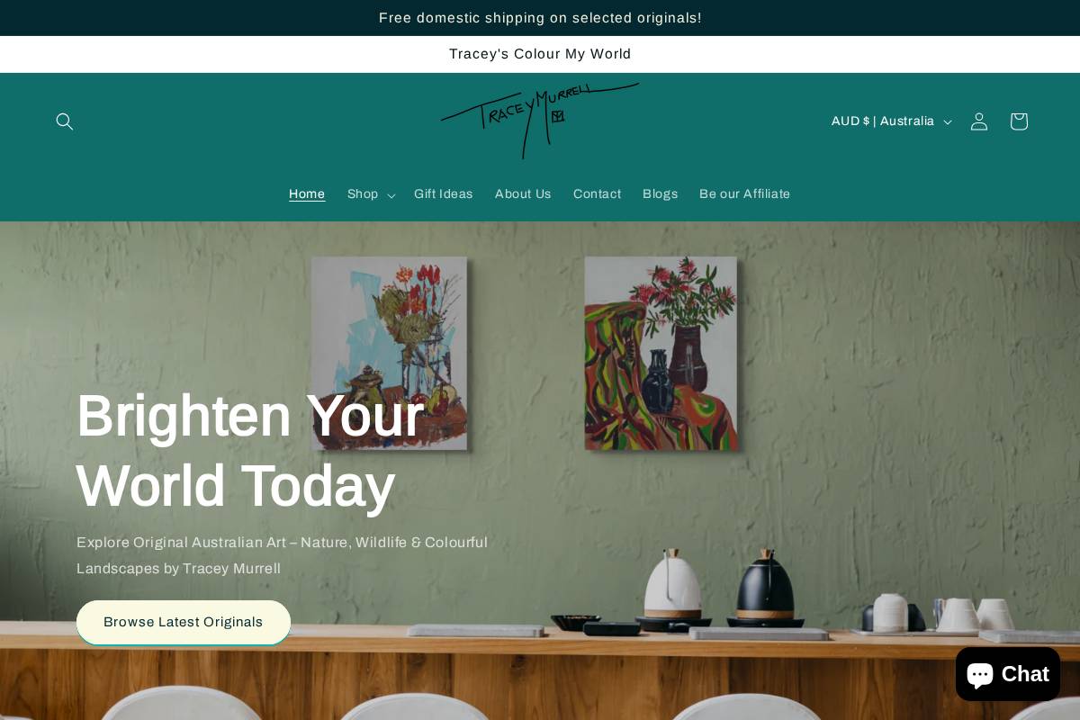 traceyscolourmyworld.com homepage screenshot