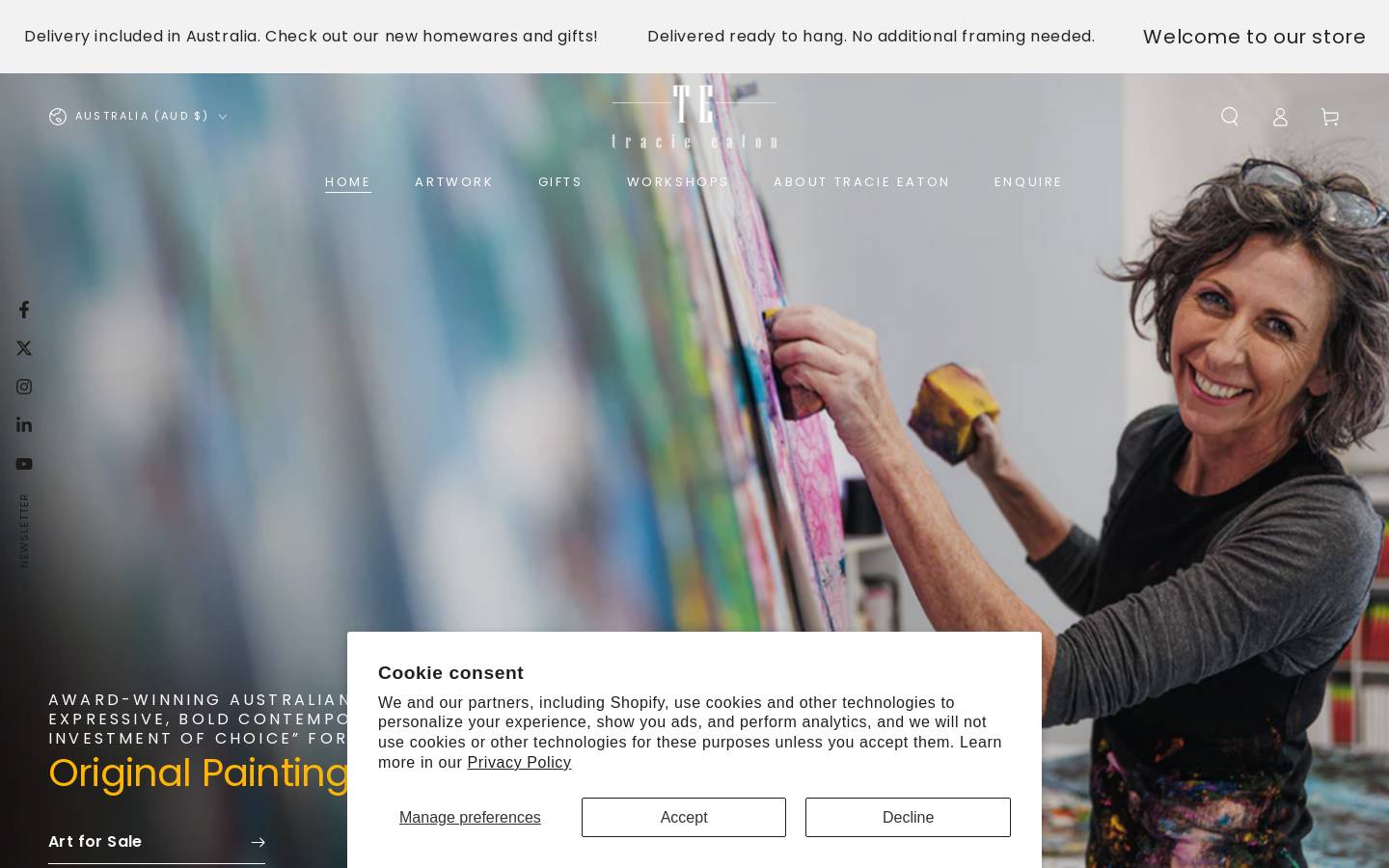 tracieeaton.com homepage screenshot
