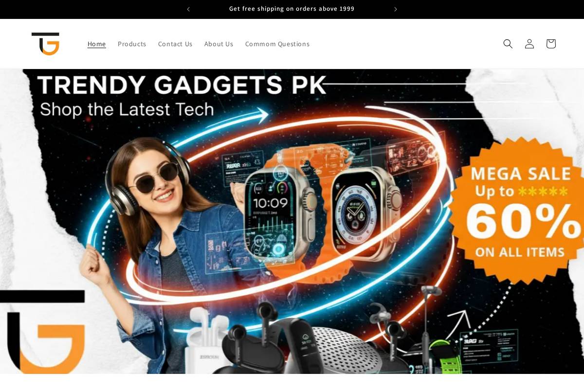 track.trendygadgetspk.shop homepage screenshot