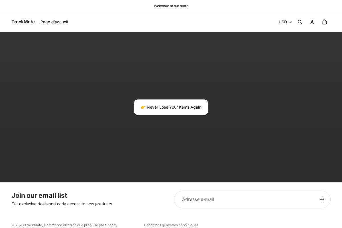 trackmate.store homepage screenshot