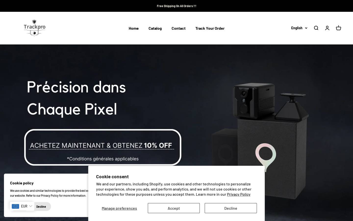 trackpro.fr homepage screenshot