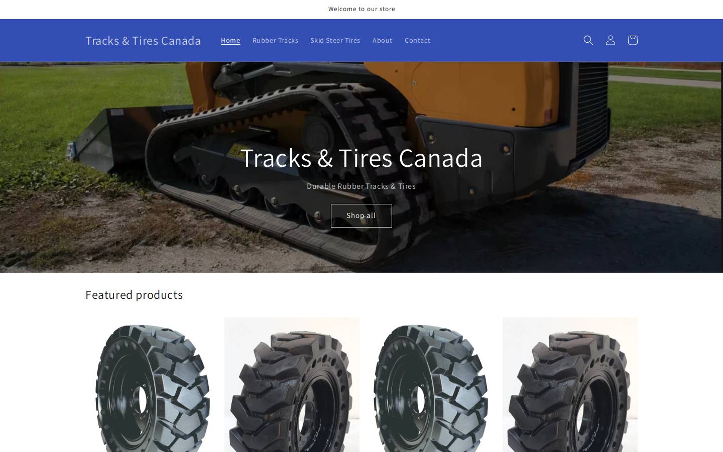 Tracksandtires homepage screenshot