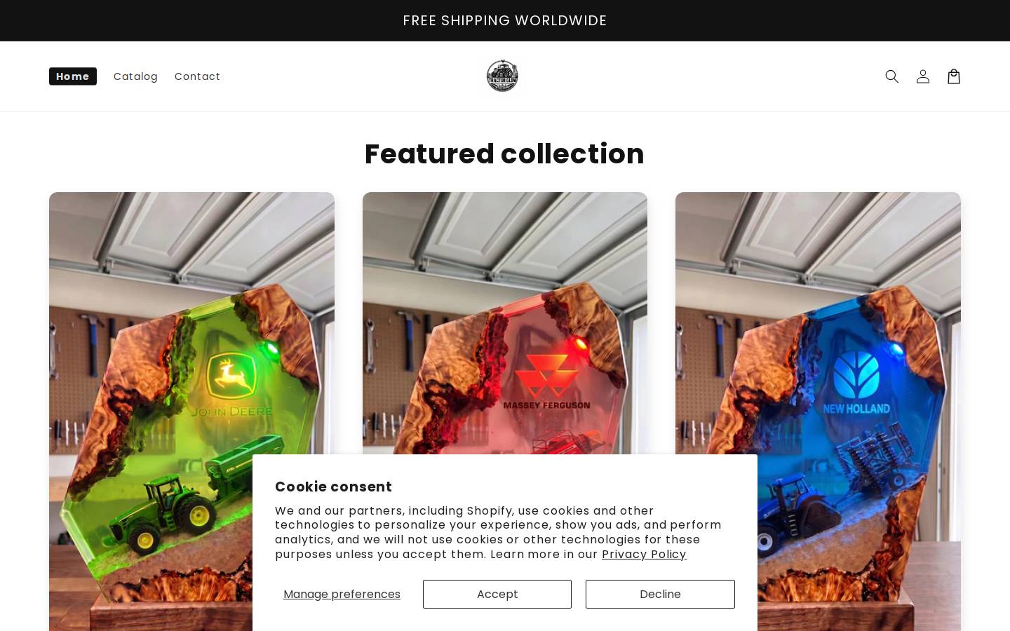 Tractorglow homepage screenshot