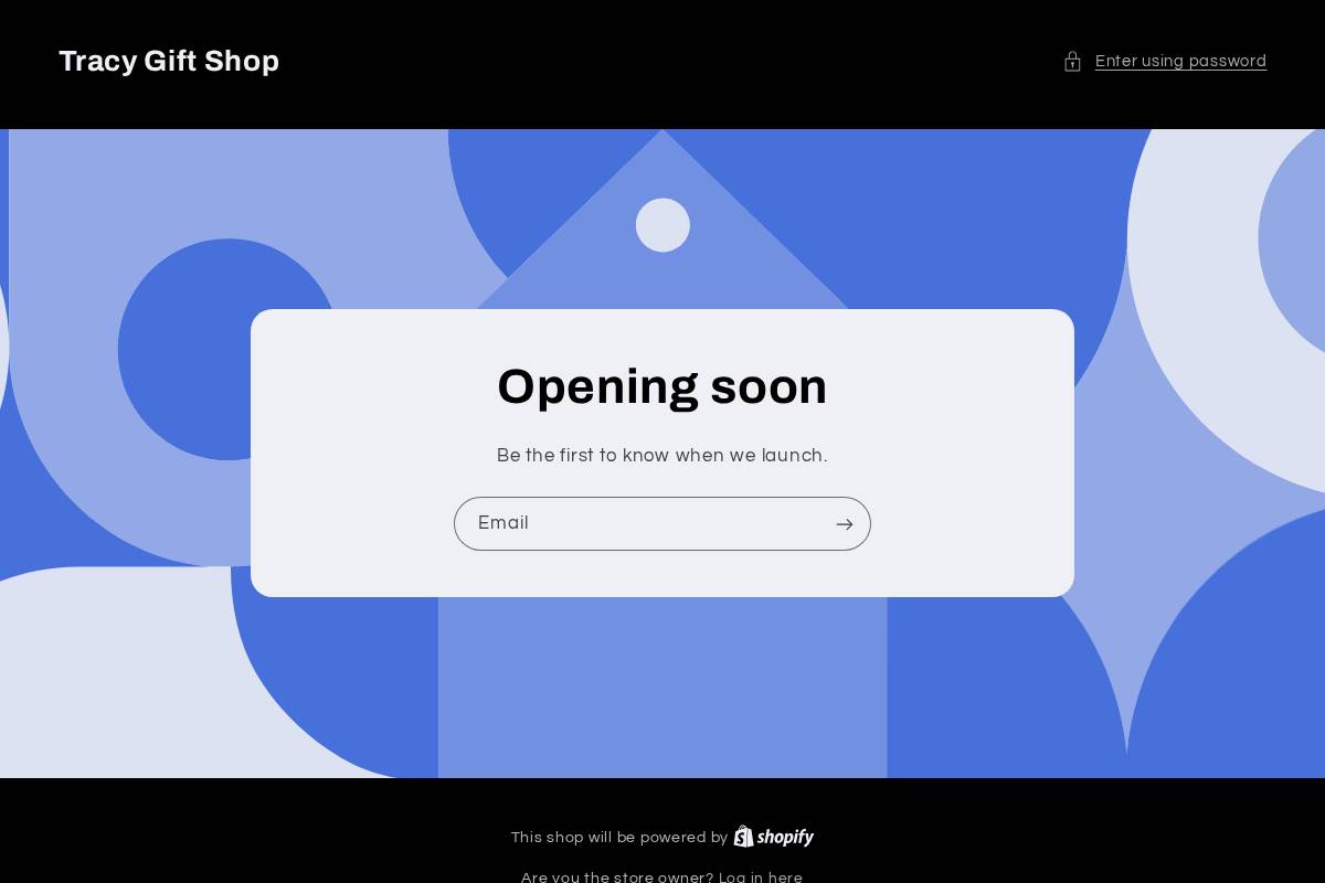 tracygiftshop.com homepage screenshot