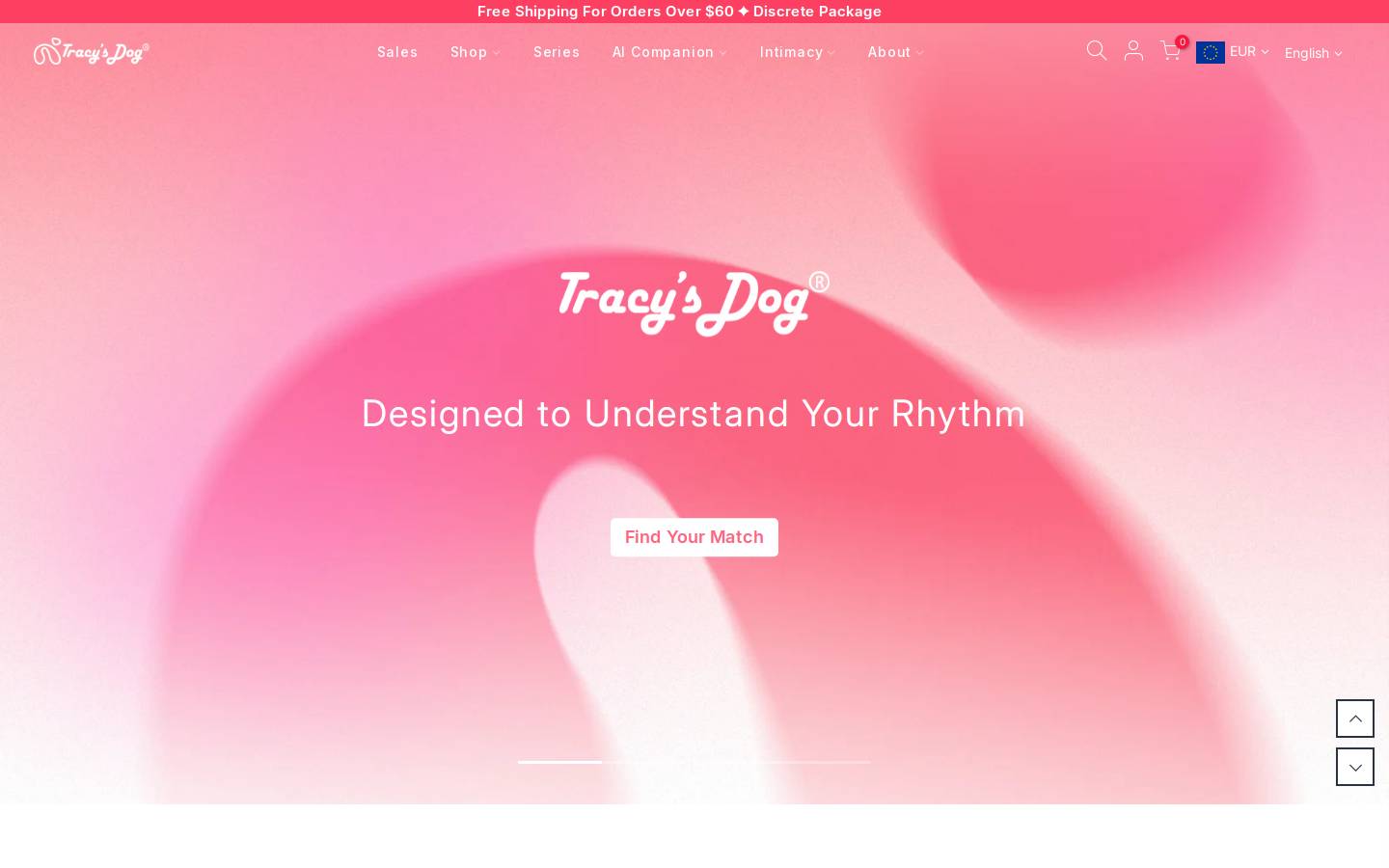 tracysdog homepage screenshot