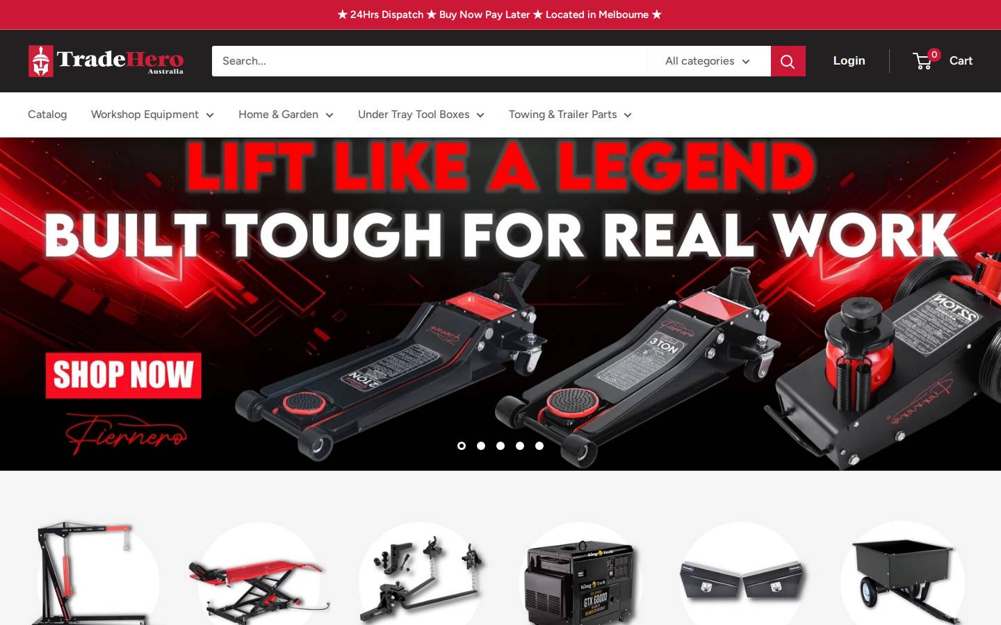 Trade Hero Australia homepage screenshot
