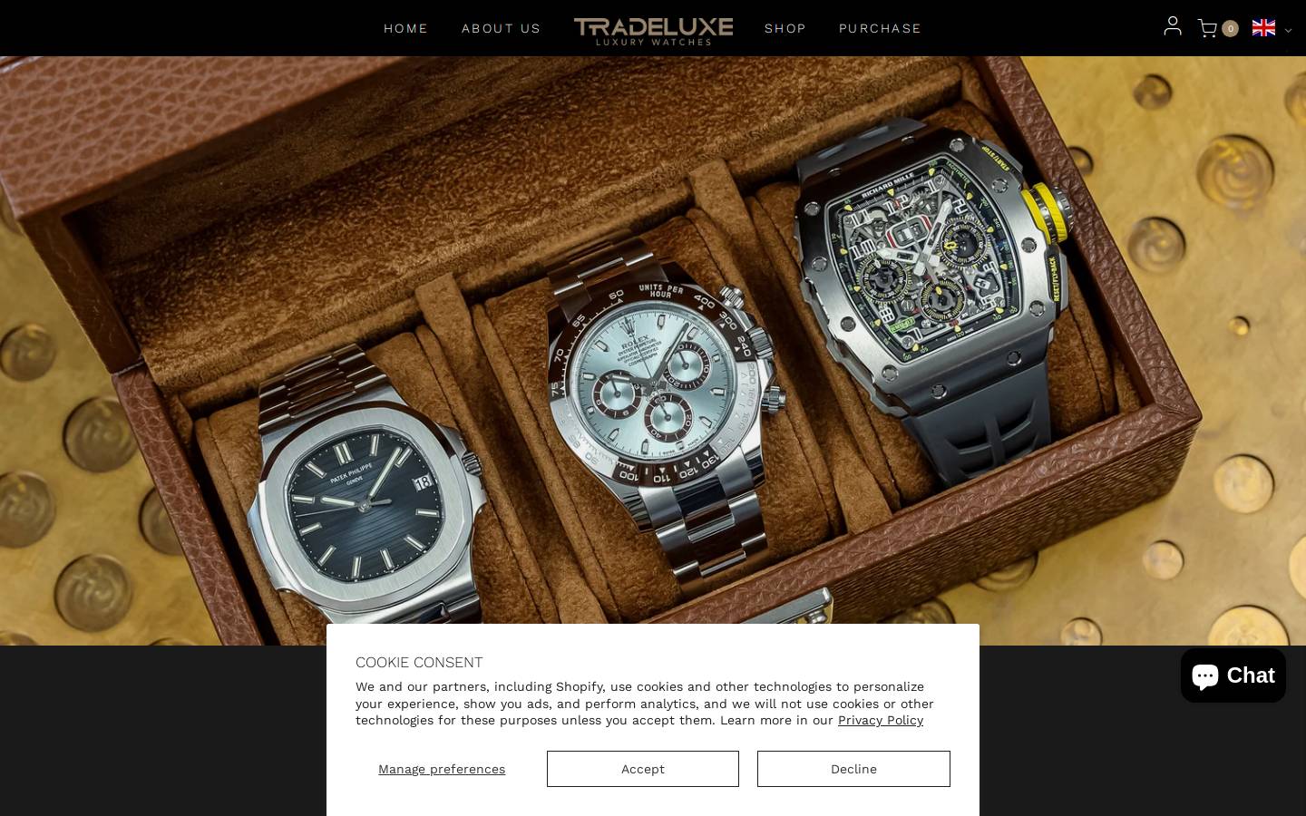 tradeluxe.de homepage screenshot