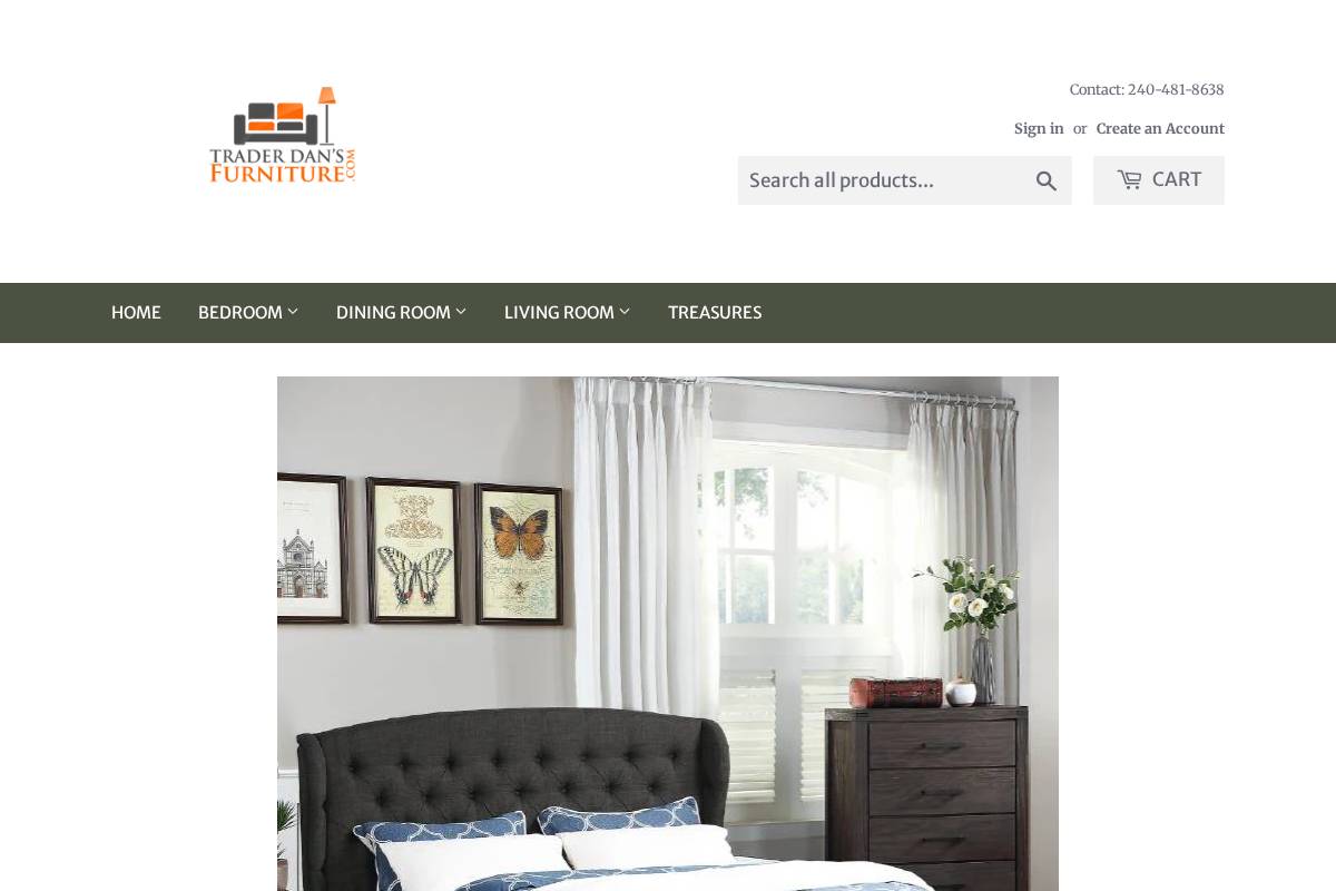 traderdansfurniture.com homepage screenshot