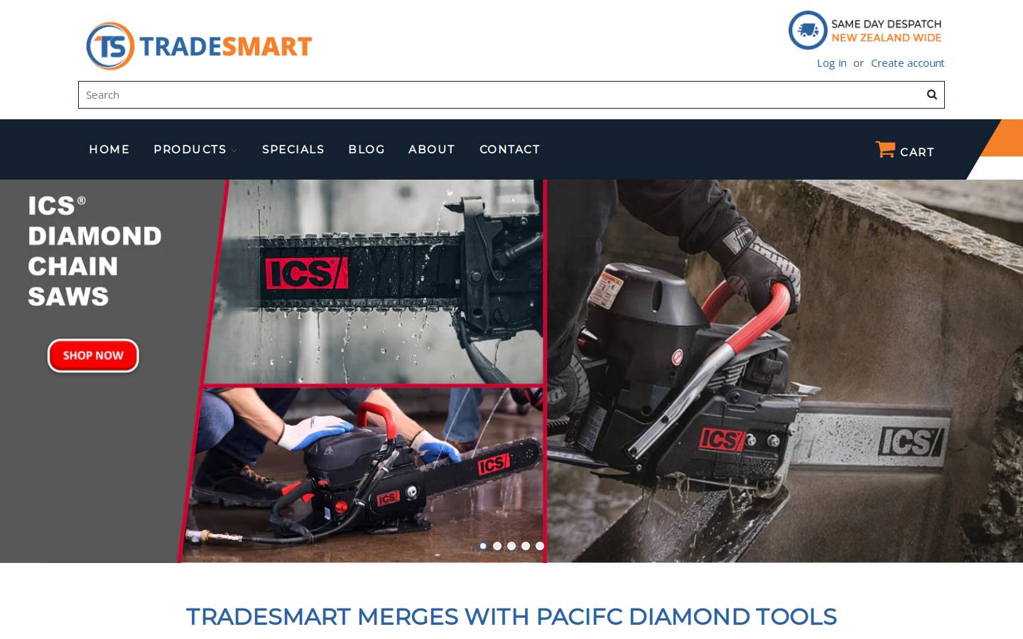tradesmart.co.nz homepage screenshot