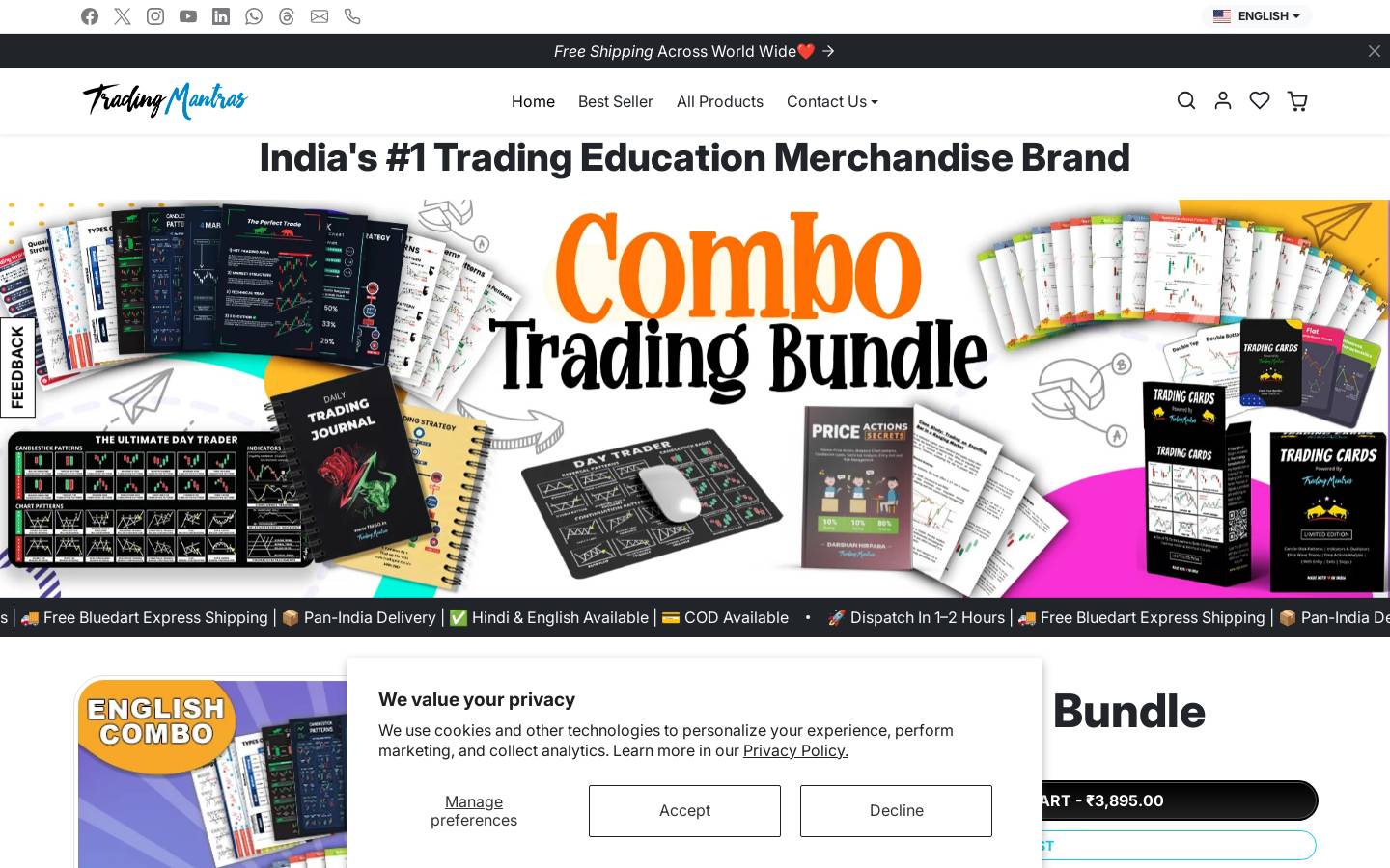 tradingmantras.in homepage screenshot