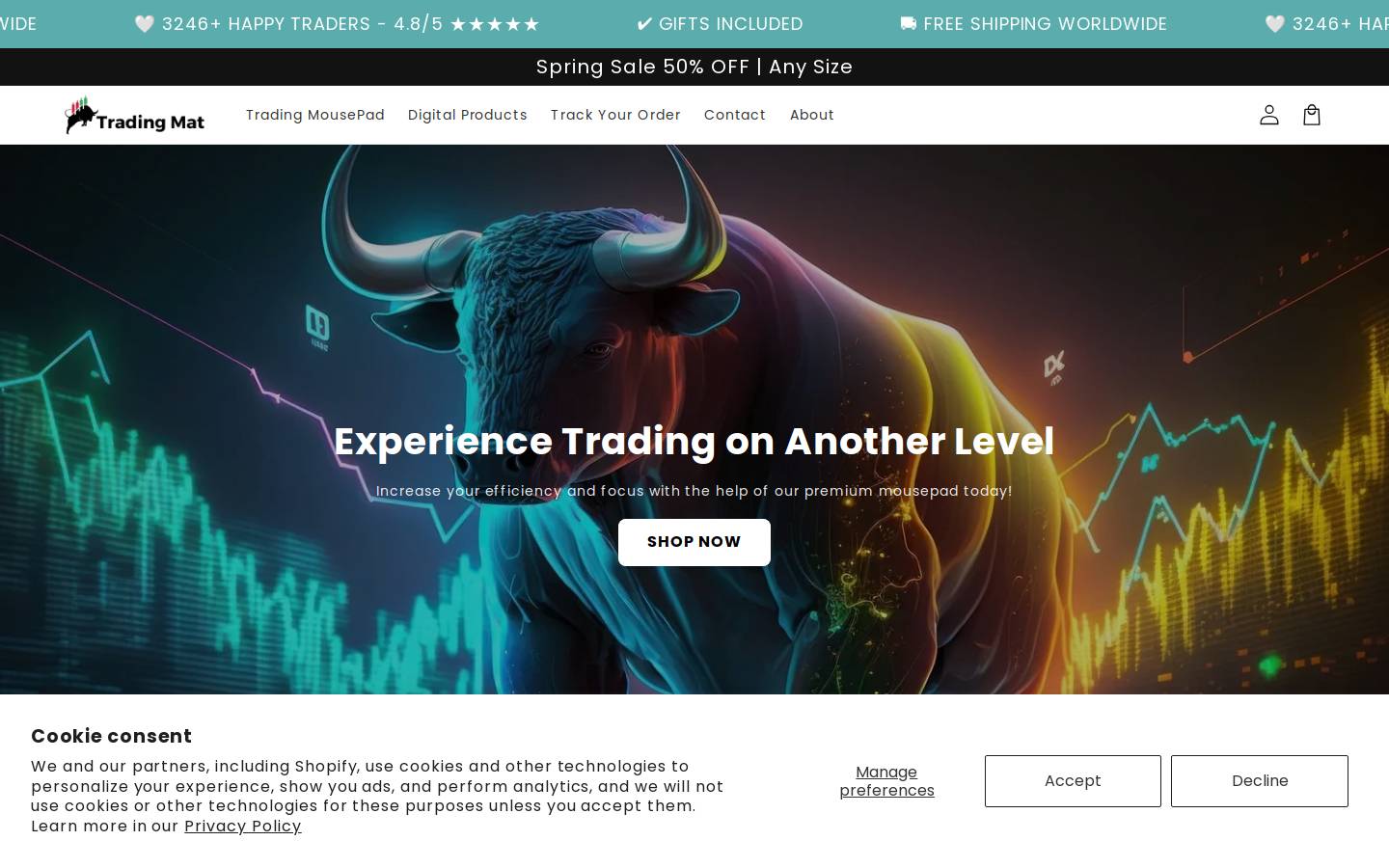 tradingmat.com homepage screenshot