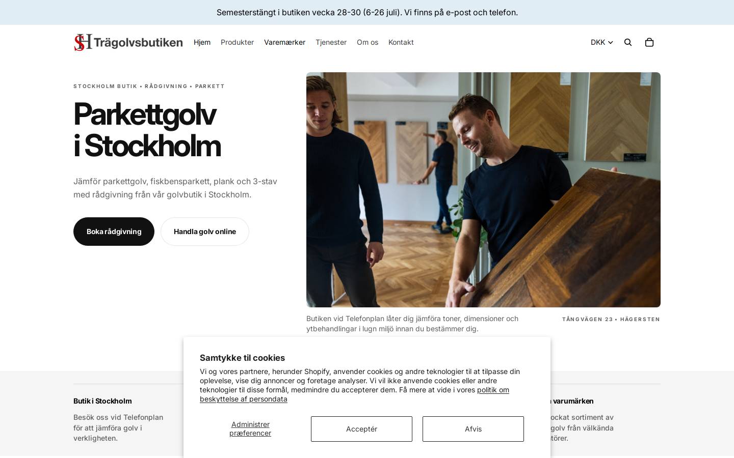traegulvebutikken.dk homepage screenshot