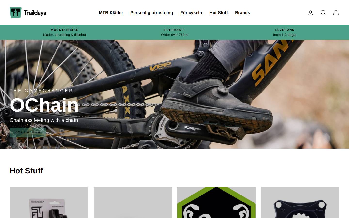 Traildays homepage screenshot