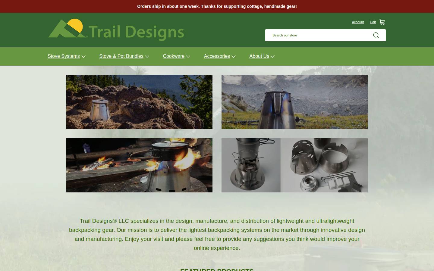 traildesigns.com homepage screenshot