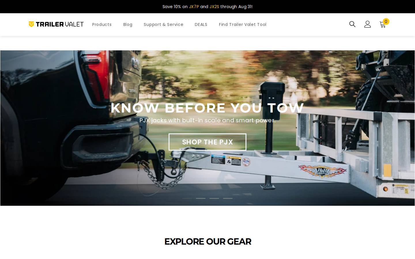 Trailer Valet homepage screenshot