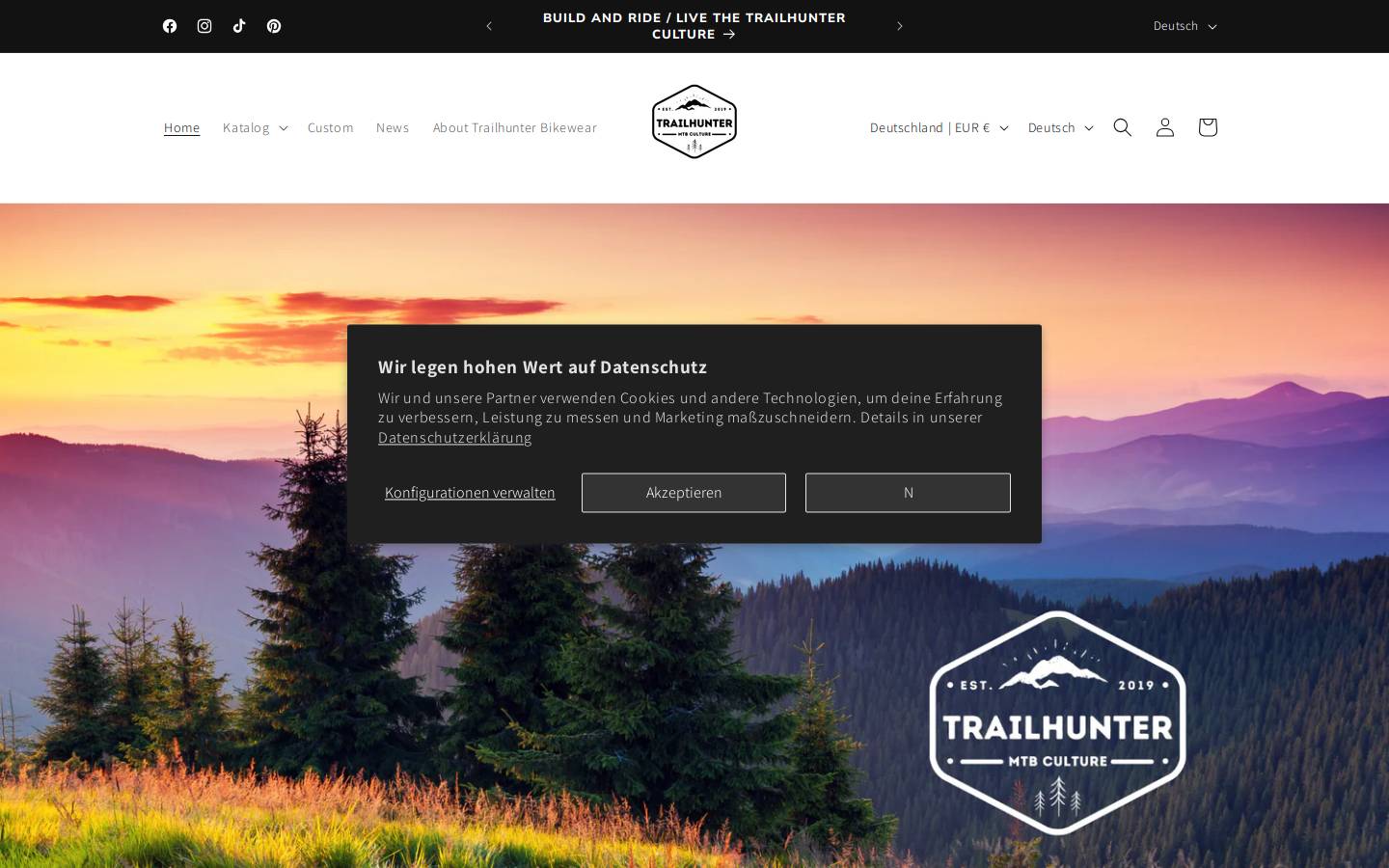 trailhunter-culture.com homepage screenshot