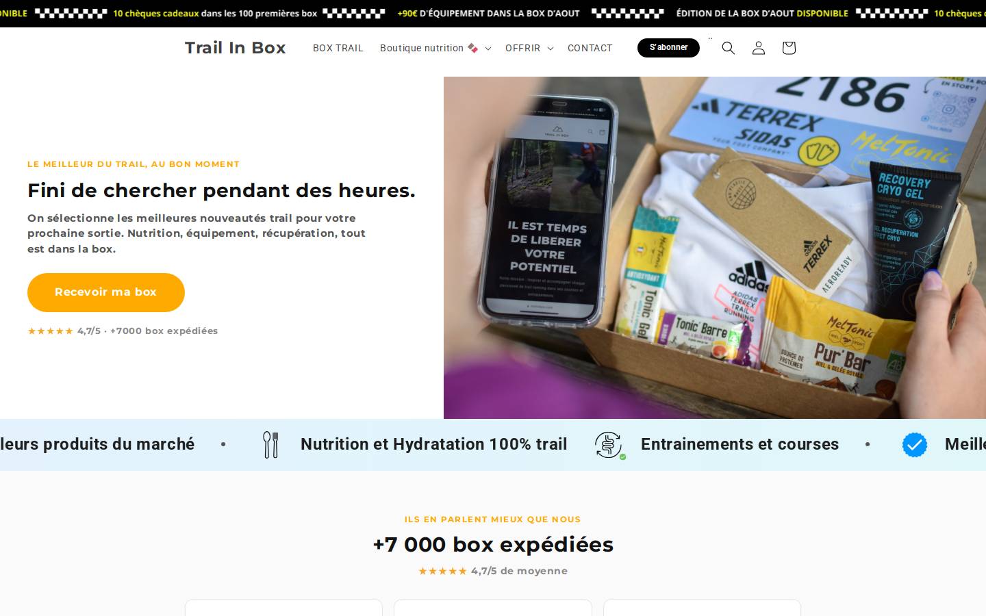 trailinbox.com homepage screenshot