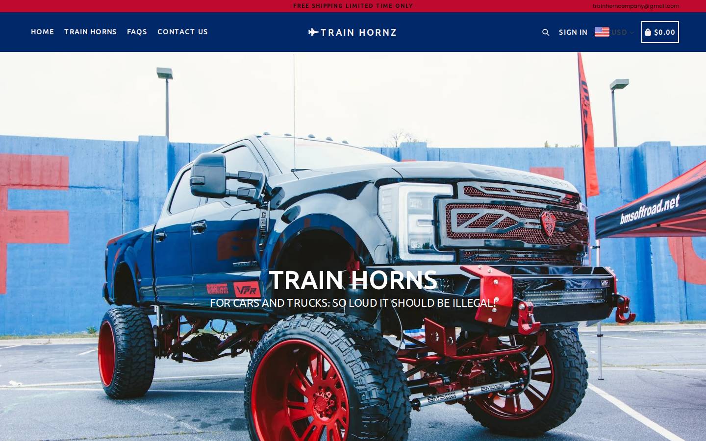 trainhornz.com homepage screenshot