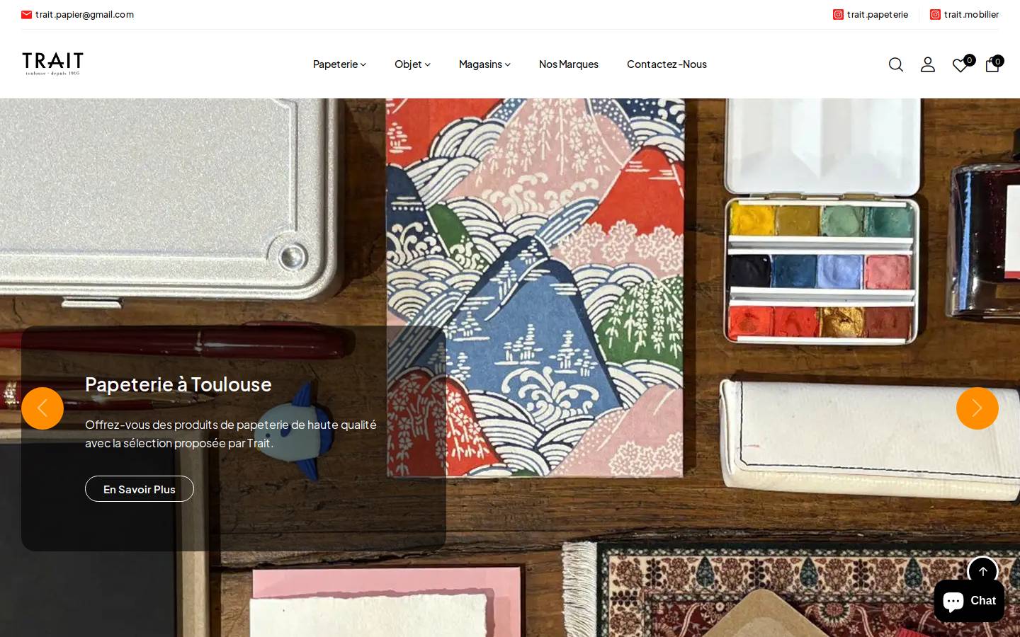 trait.fr homepage screenshot
