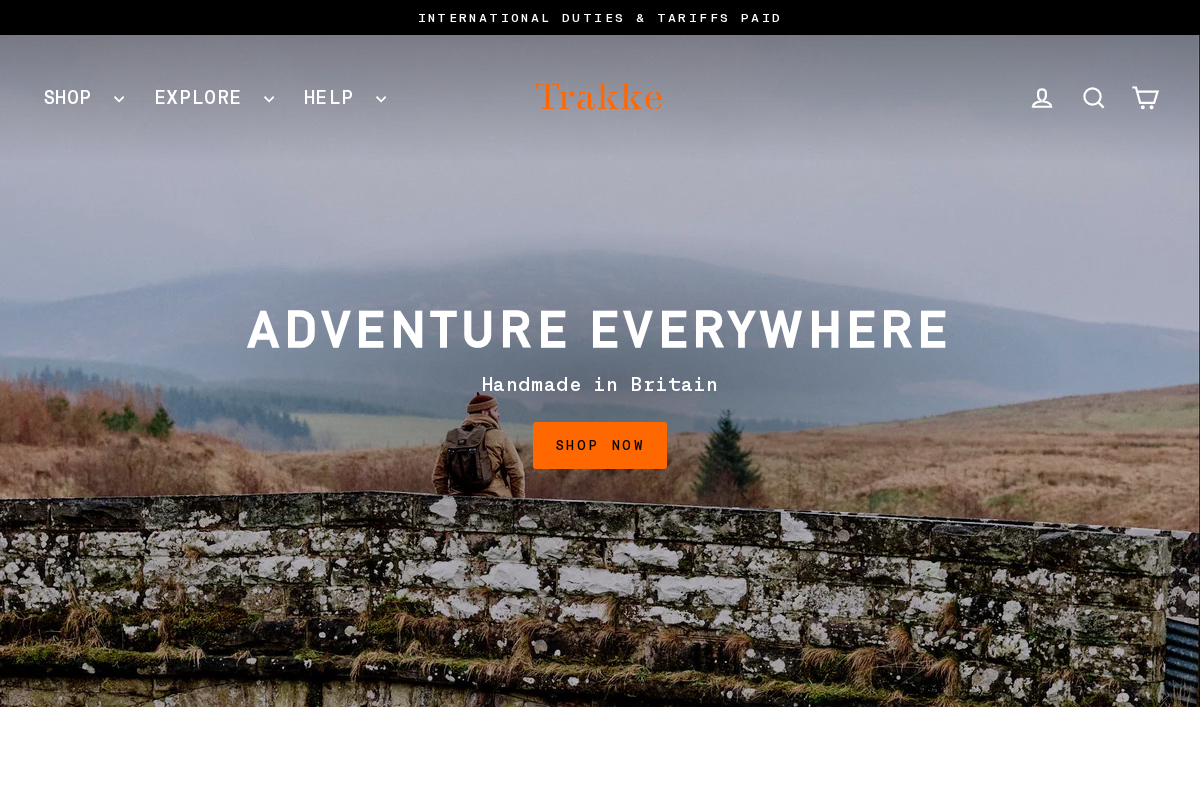 Trakke homepage screenshot