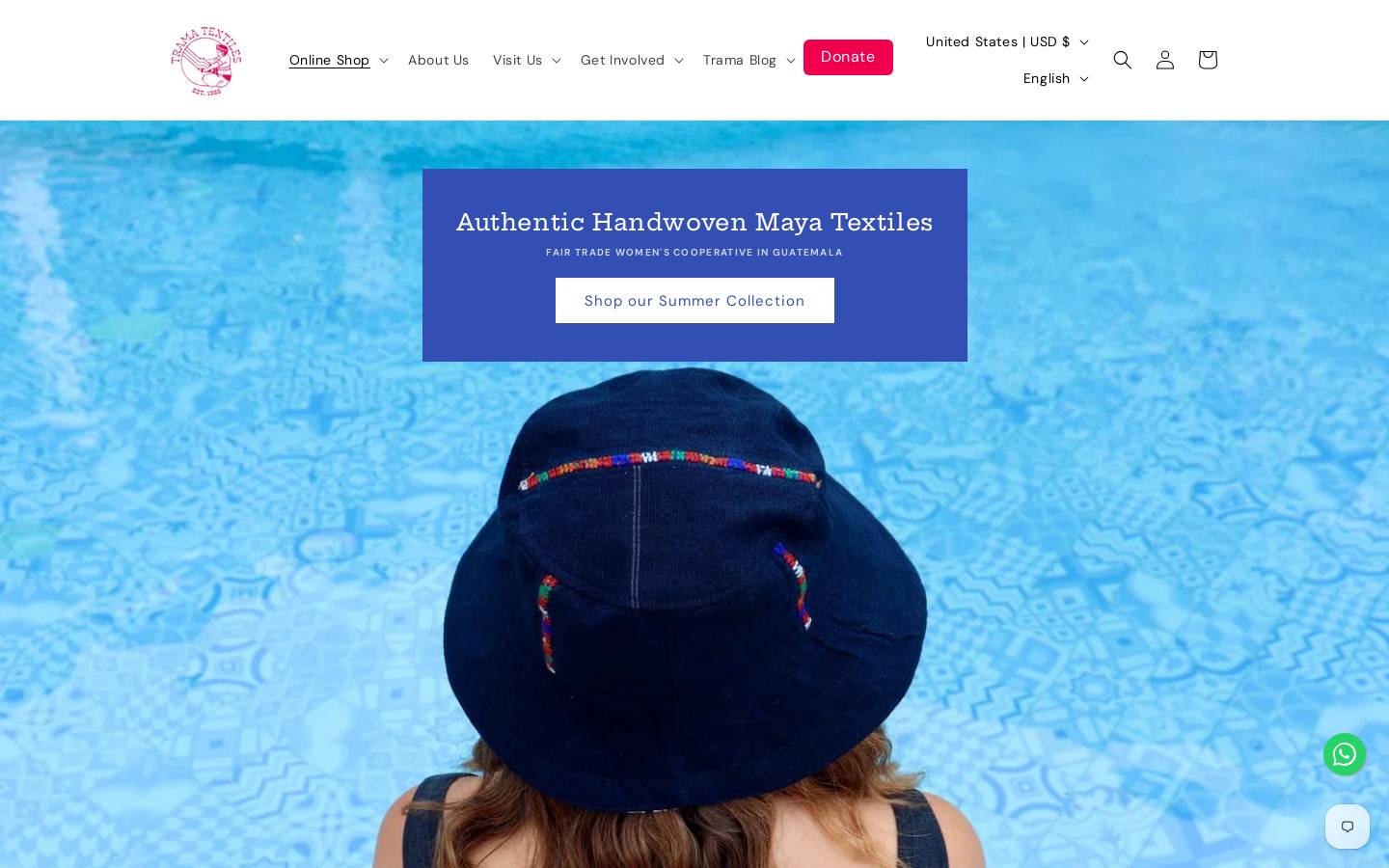 Trama Textiles homepage screenshot