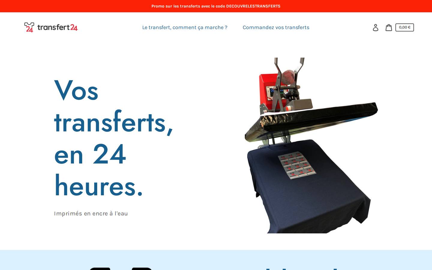 transfert24.fr homepage screenshot