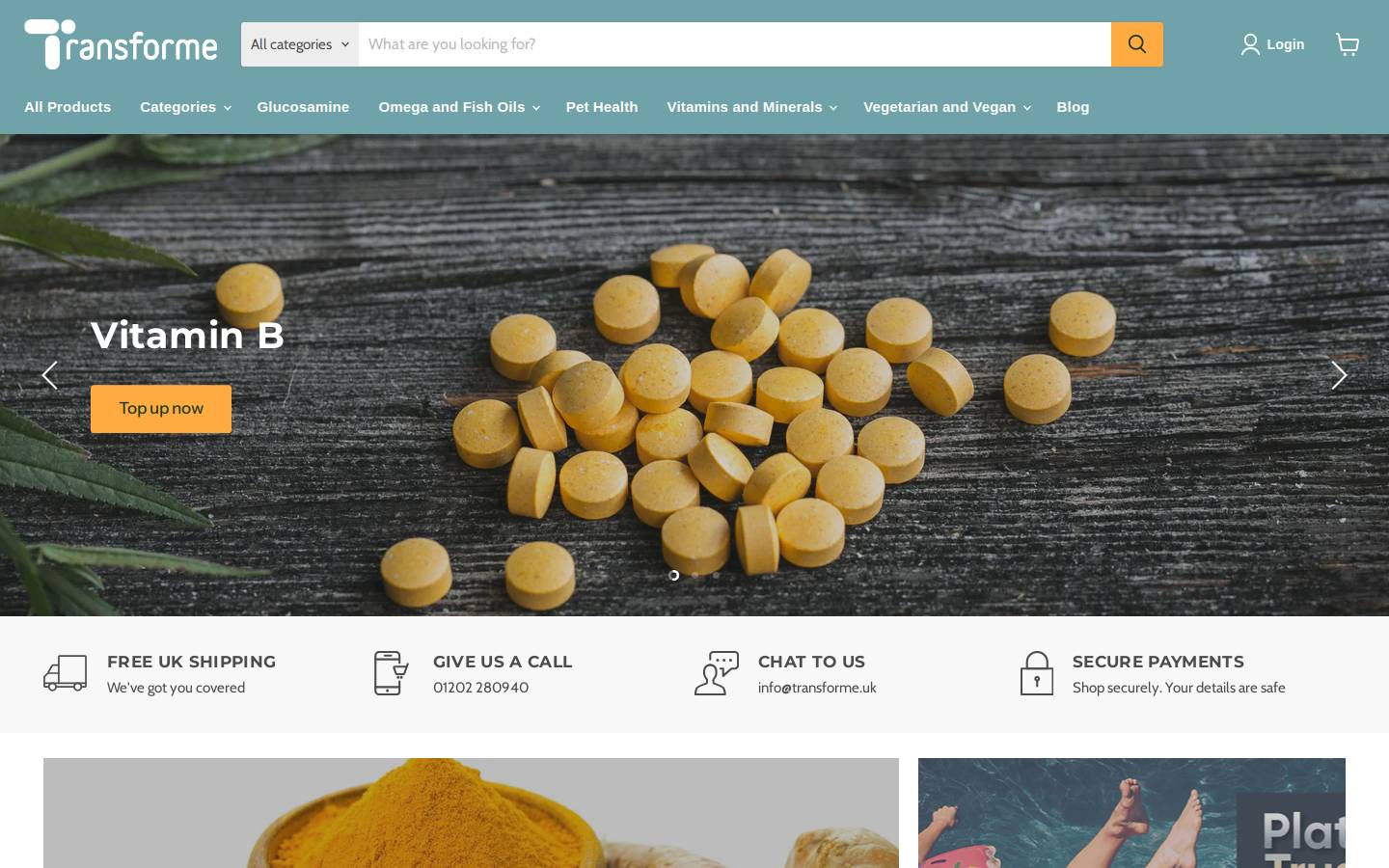 transforme.co.uk homepage screenshot