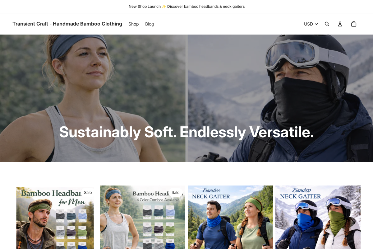 transientcraft.com homepage screenshot