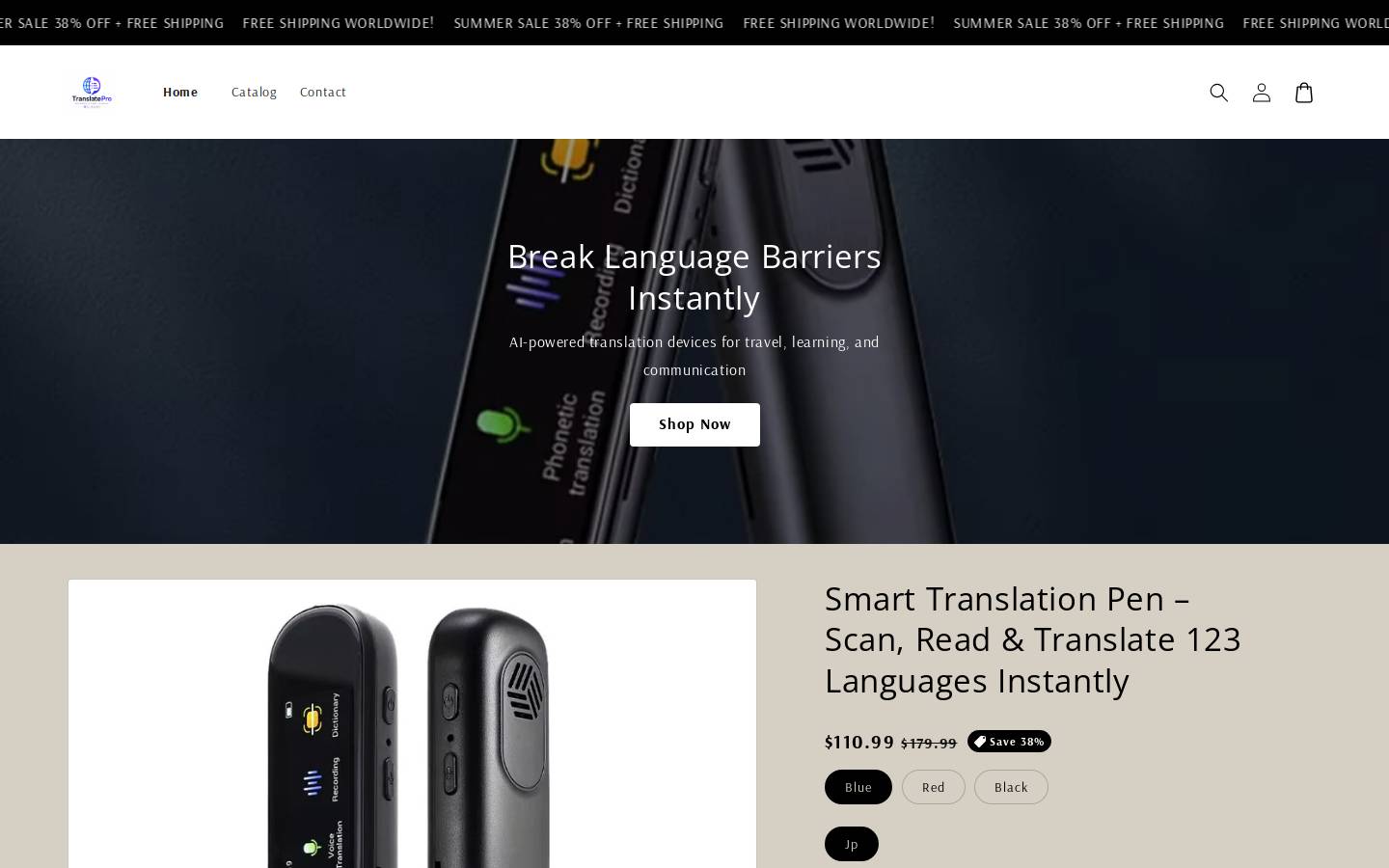 translatepro.store homepage screenshot