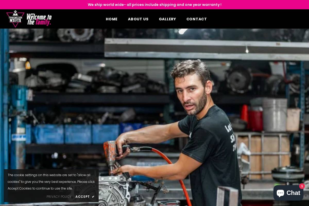 transmissionmafia.com homepage screenshot