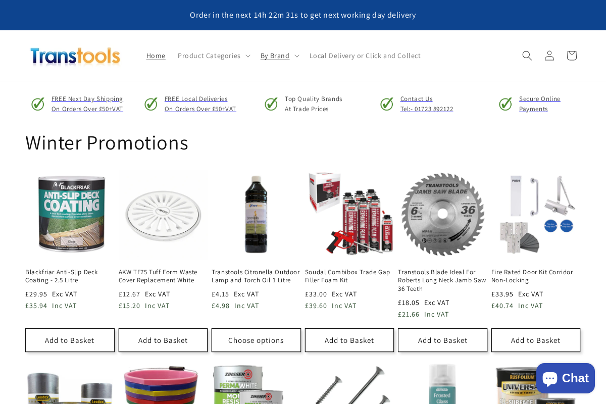Transtools Online homepage screenshot