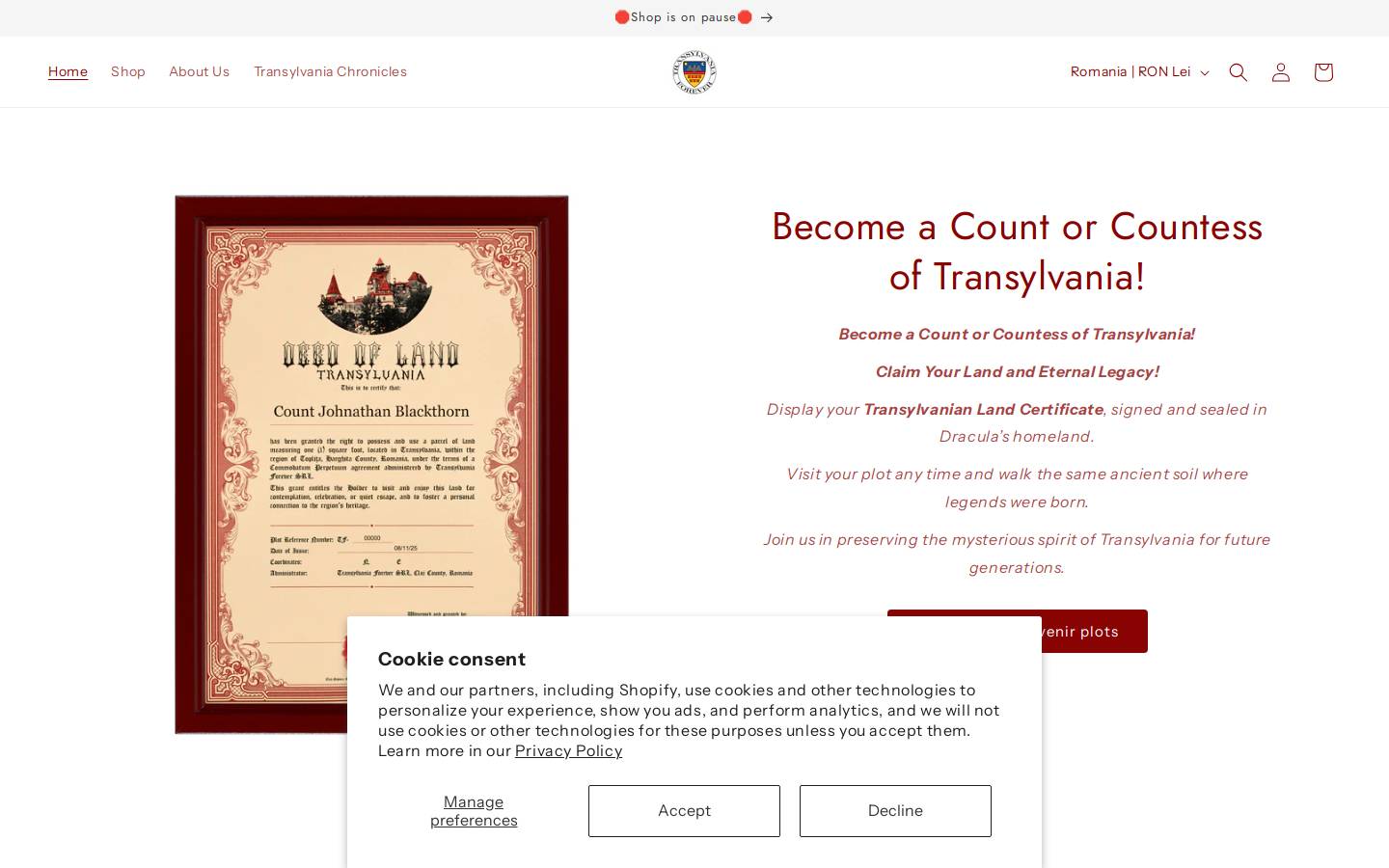 transylvaniaforever.com homepage screenshot