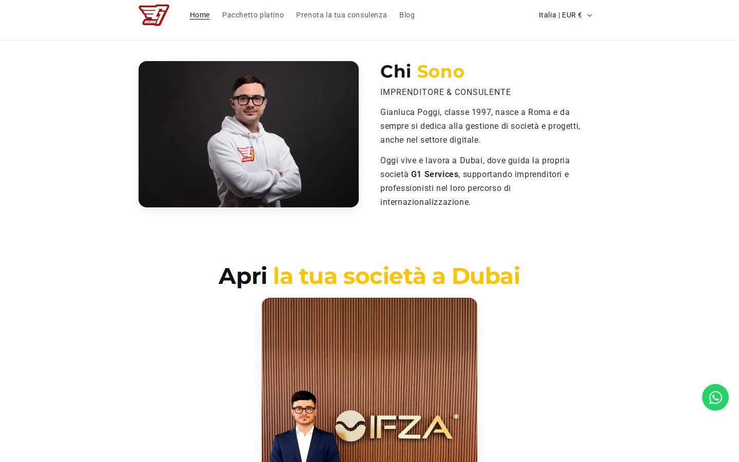 trasferirsidubai.com homepage screenshot