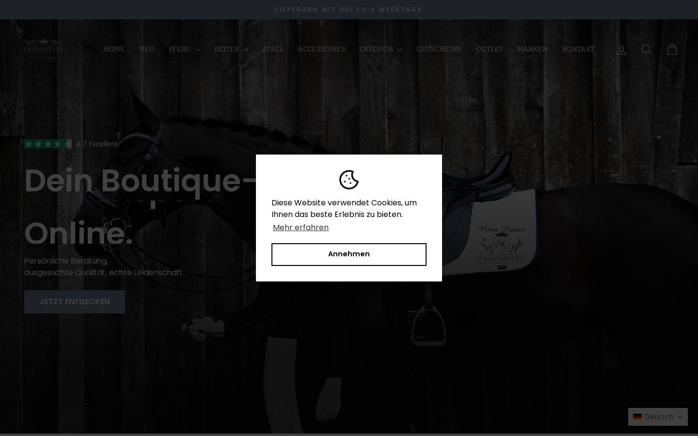 Traumpferd Sk homepage screenshot