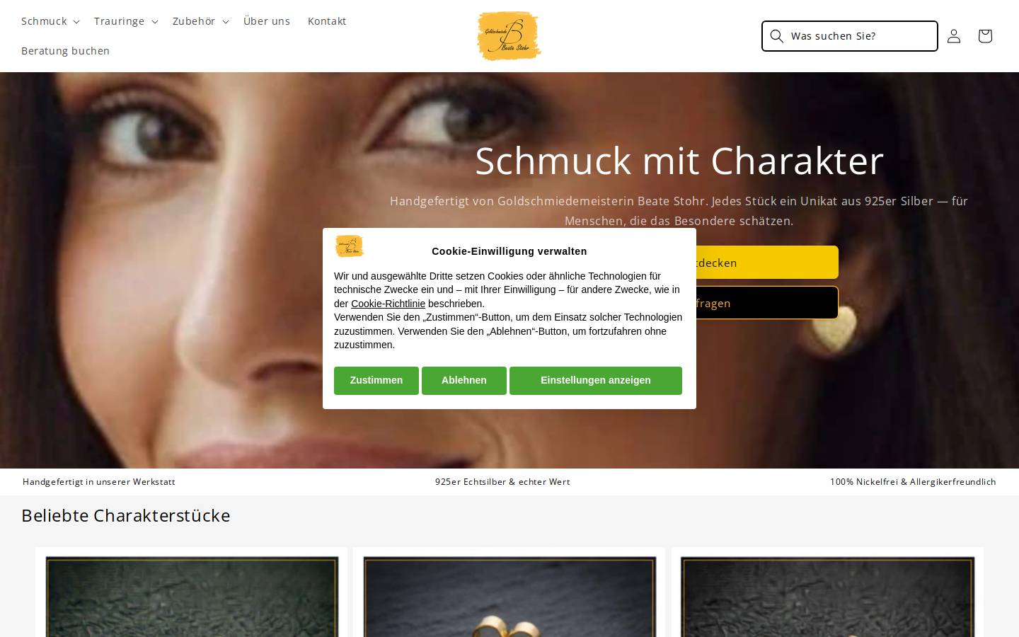 traumschmuckwerkstatt.de homepage screenshot