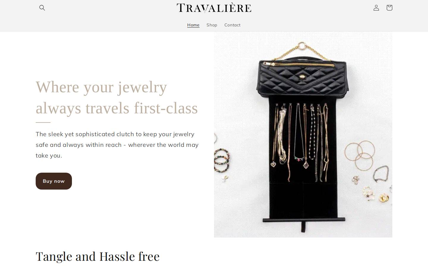 travaliere.com homepage screenshot