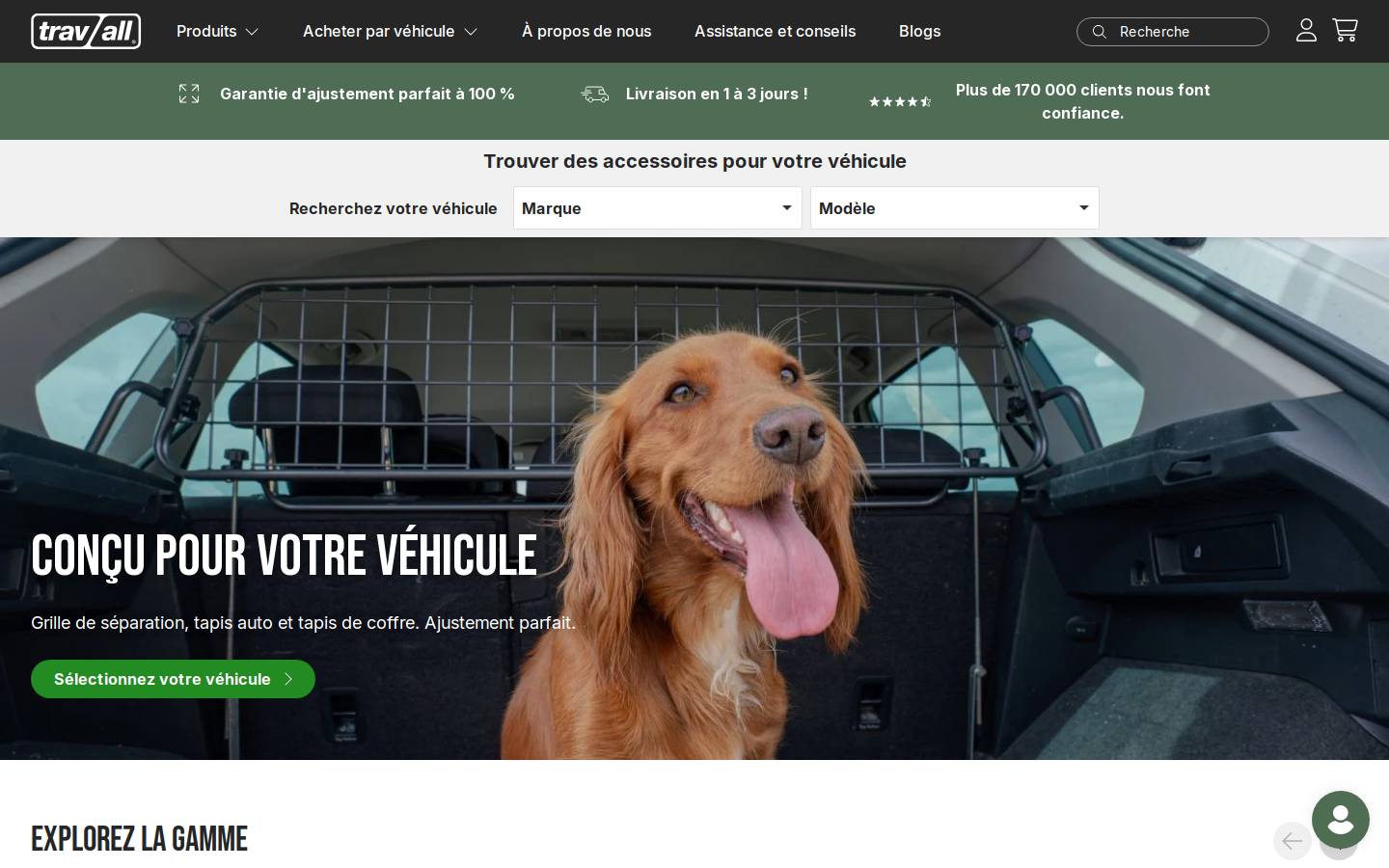 Travall homepage screenshot