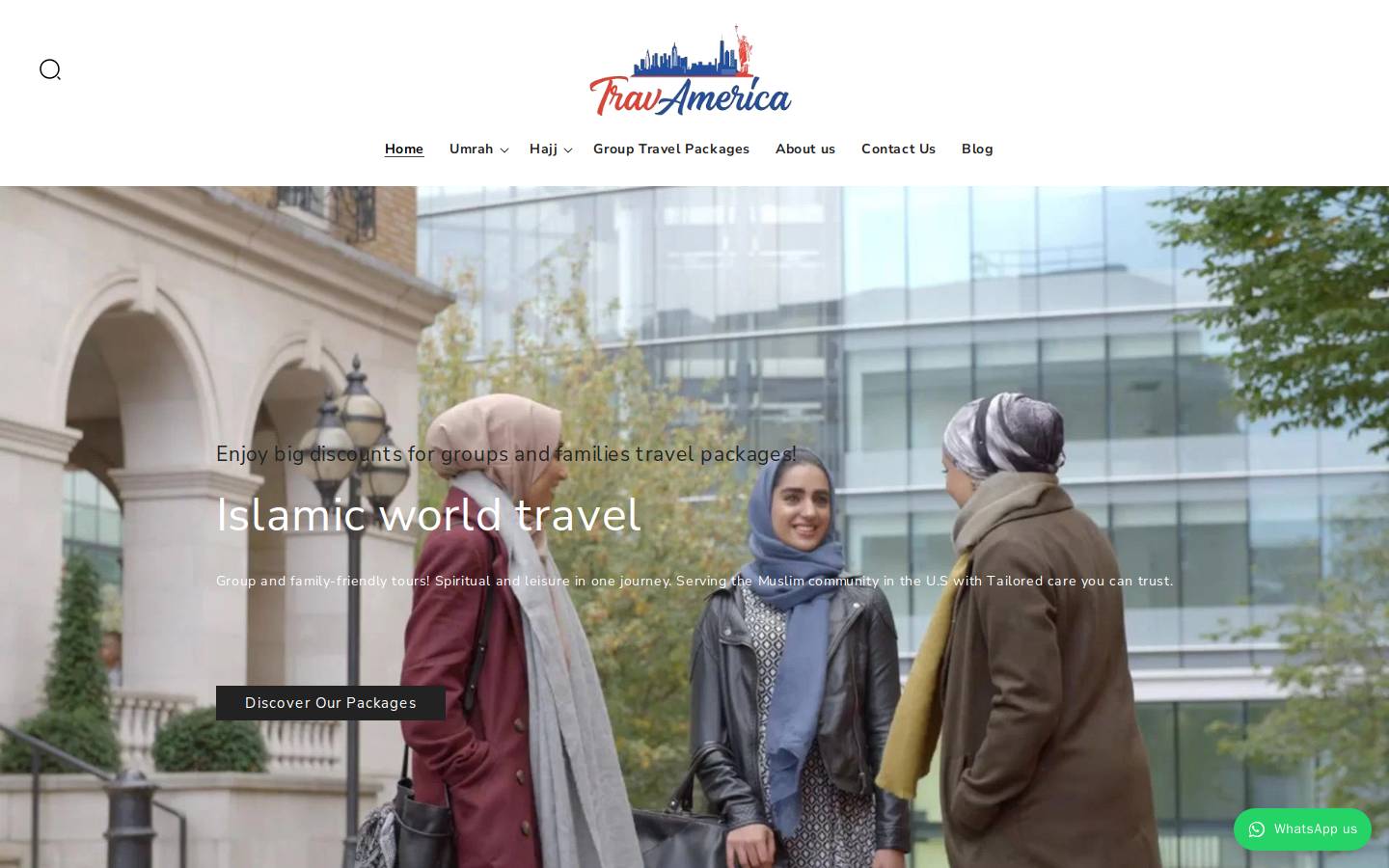 travamericaa.com homepage screenshot