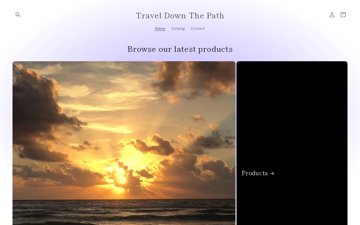 traveldownthepath.com homepage screenshot