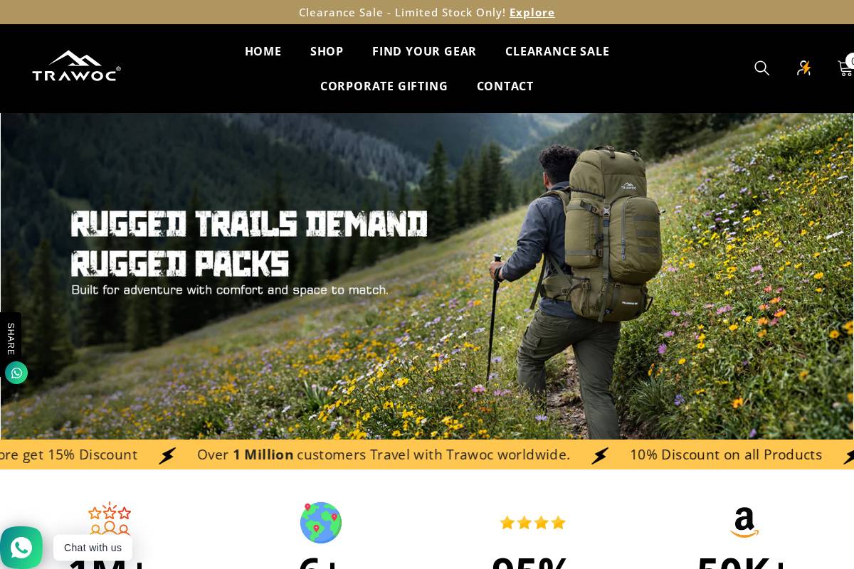 Trawoc homepage screenshot