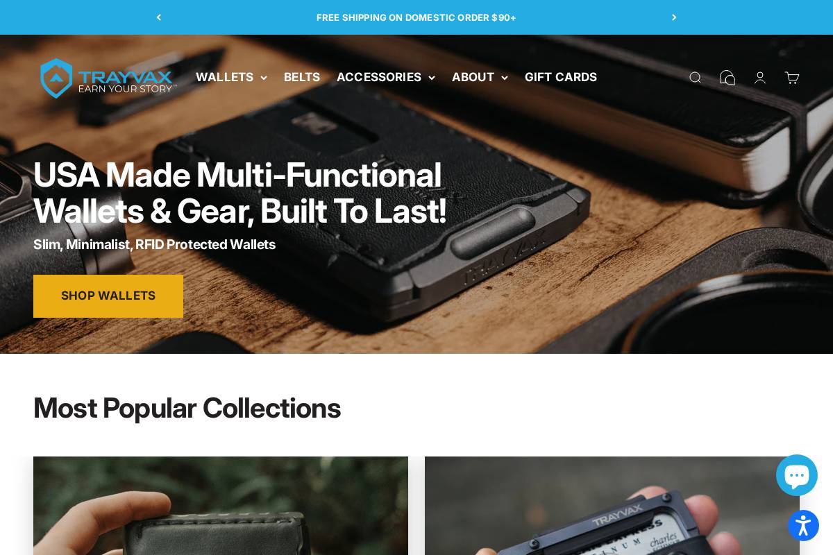 Trayvax homepage screenshot