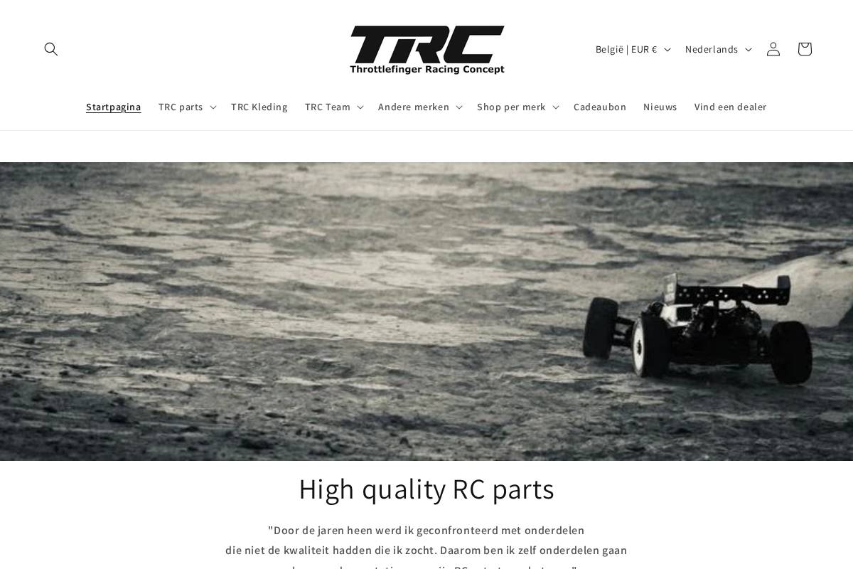 trc-store.com homepage screenshot