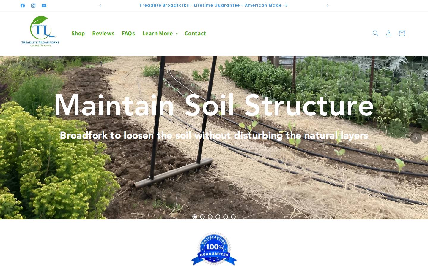 treadlitebroadforks.com homepage screenshot