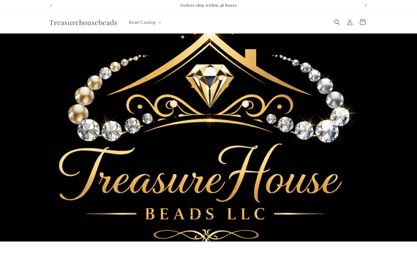 treasurehousebeads.com homepage screenshot