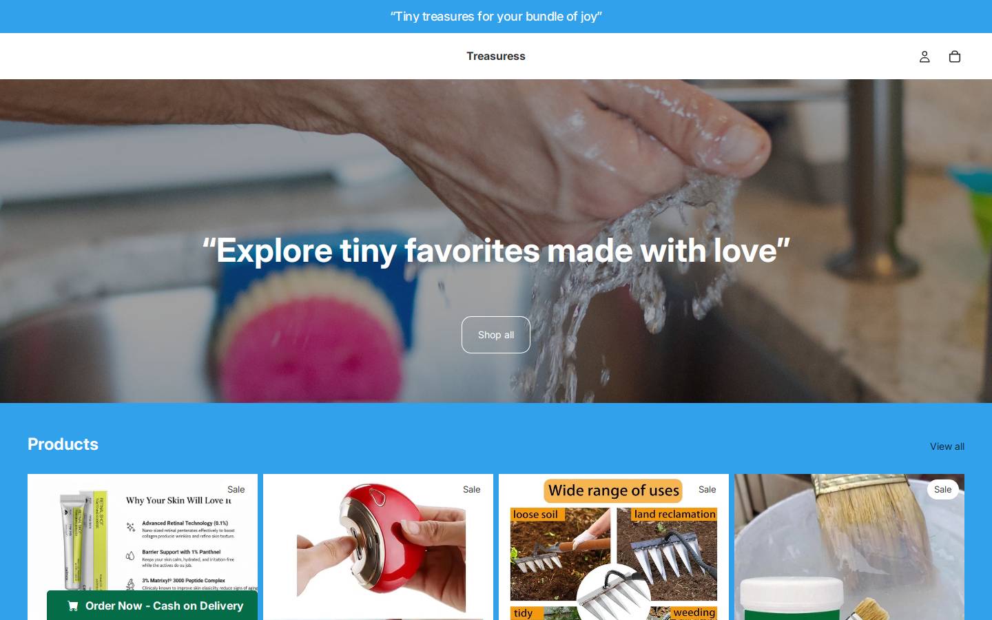 treasuress.shop homepage screenshot