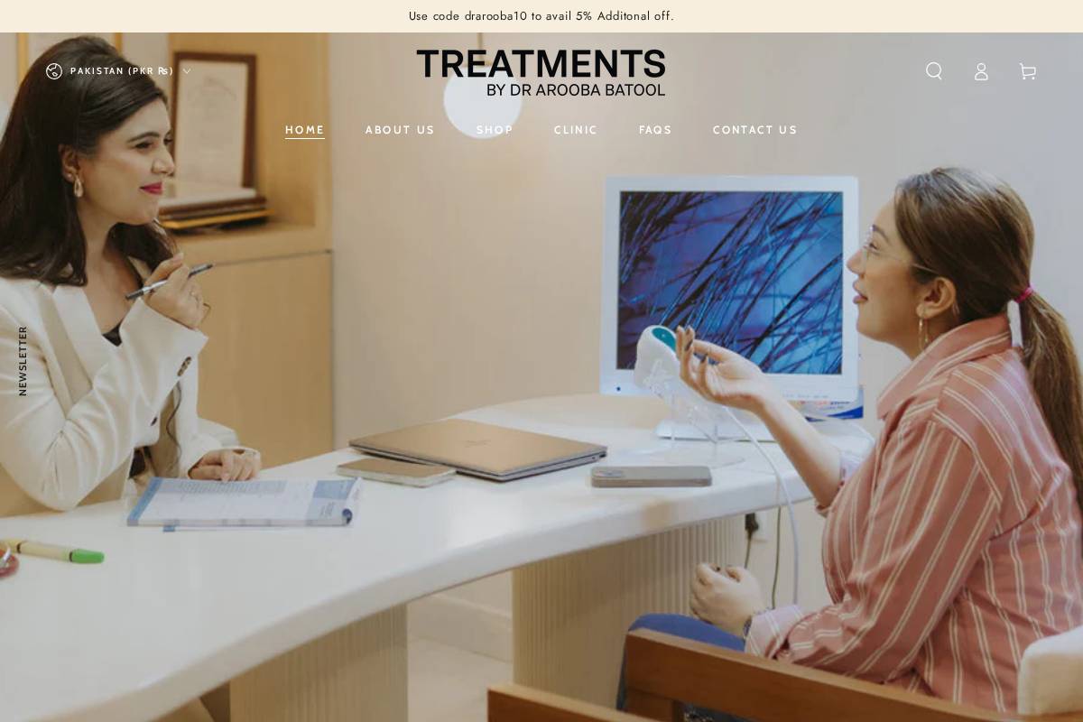 treatments.care homepage screenshot