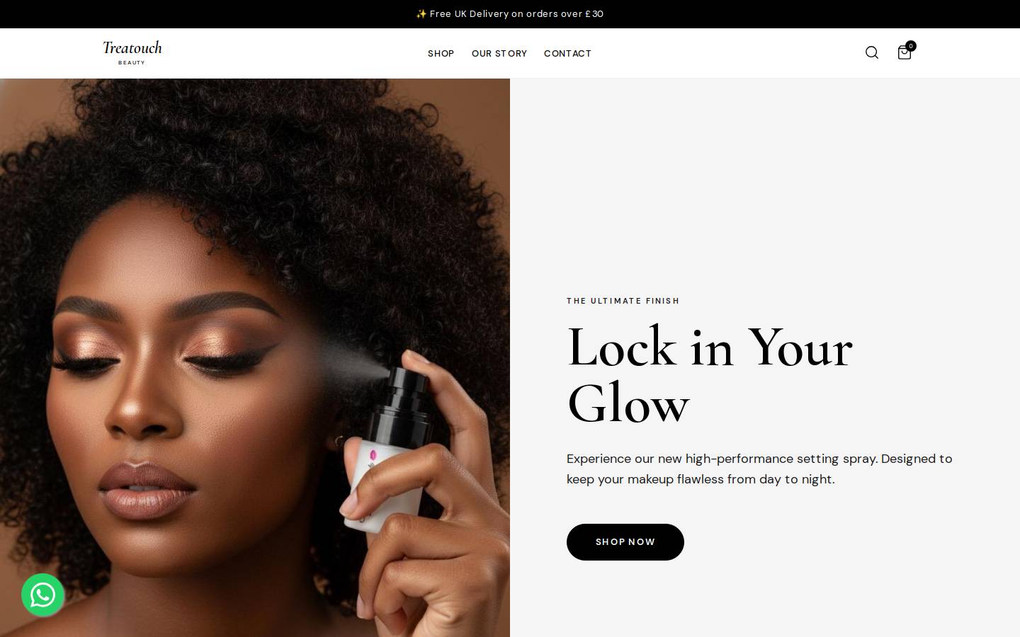 treatouchbeauty.com homepage screenshot